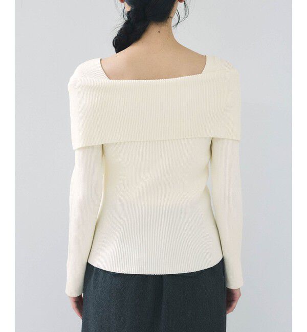 VIS「【美得】オフショルダーモチモチリブニット/好評につき再入荷」|ニット・セーター|