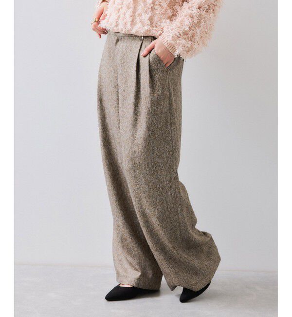 VIS「ツイード2タックワイドパンツ」|チノ|