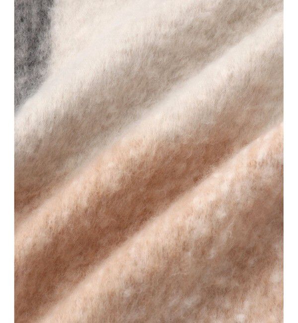 VIS「ふわふわフリンジチェックマフラー/静電気防止」|マフラー|