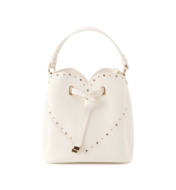 VIS「ラインストーン＆スタッズハートカットバッグ」|ショルダー・メッセンジャー|