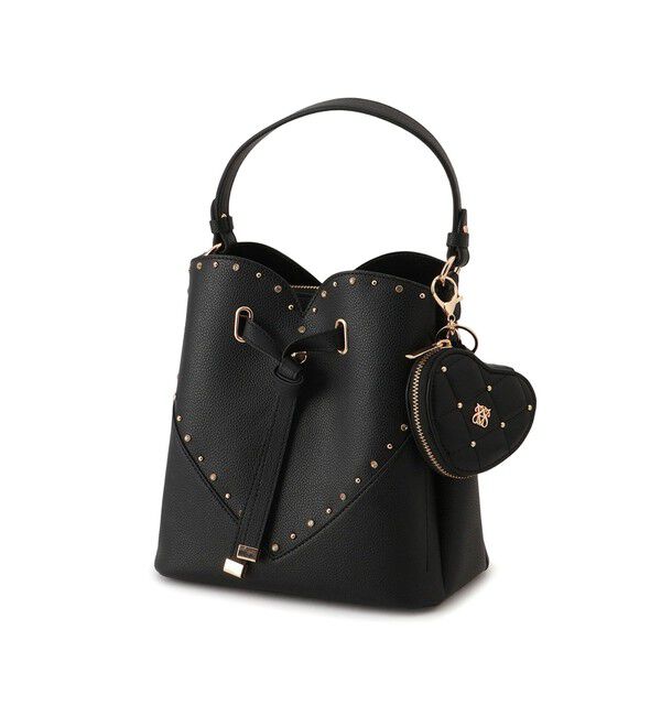 VIS「ラインストーン＆スタッズハートカットバッグ」|ショルダー・メッセンジャー|