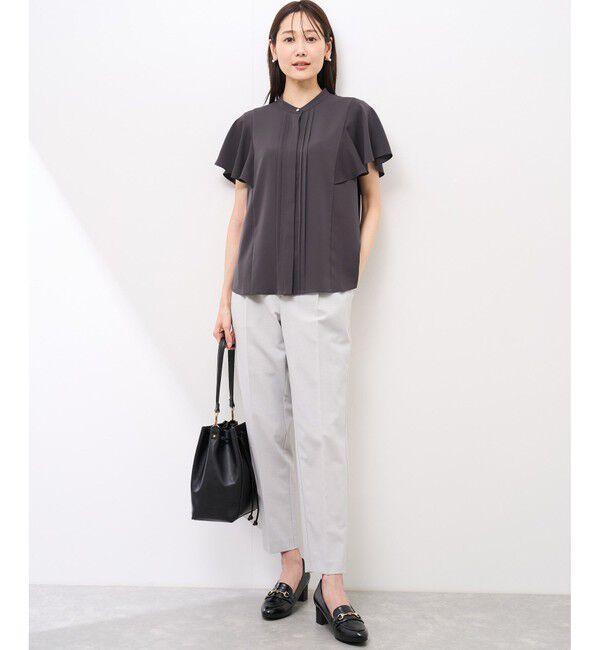 Rope&rsquo;Picnic「【防汚加工】ピンタックフレアスリーブブラウス/通勤対応」|シャツ・ブラウス|