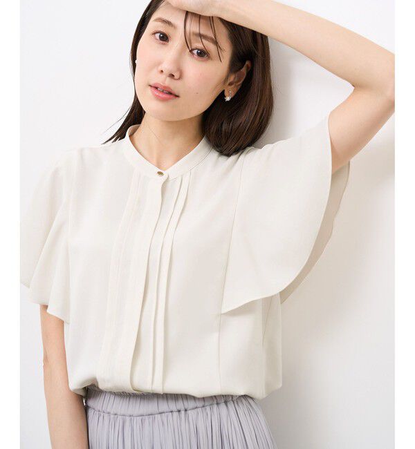 Rope&rsquo;Picnic「【防汚加工】ピンタックフレアスリーブブラウス/通勤対応」|シャツ・ブラウス|