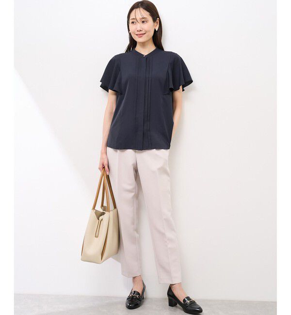 Rope&rsquo;Picnic「【防汚加工】ピンタックフレアスリーブブラウス/通勤対応」|シャツ・ブラウス|