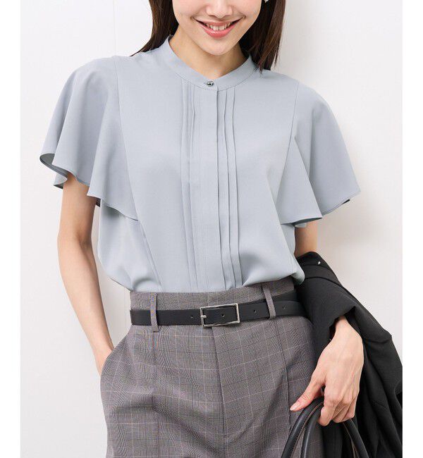 Rope&rsquo;Picnic「【防汚加工】ピンタックフレアスリーブブラウス/通勤対応」|シャツ・ブラウス|