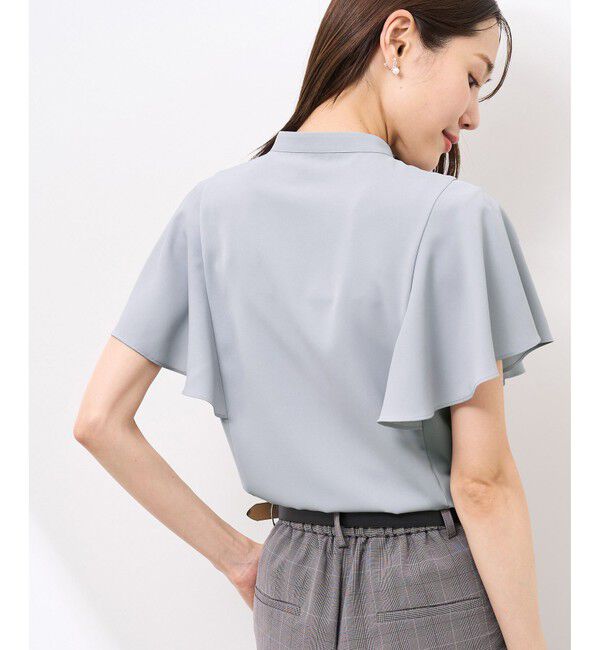 Rope&rsquo;Picnic「【防汚加工】ピンタックフレアスリーブブラウス/通勤対応」|シャツ・ブラウス|