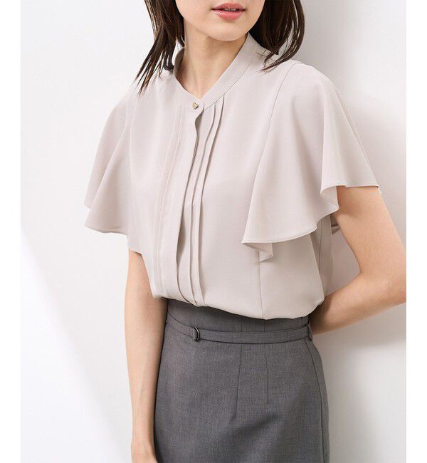 Rope&rsquo;Picnic「【防汚加工】ピンタックフレアスリーブブラウス/通勤対応」|シャツ・ブラウス|