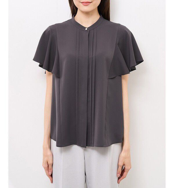 Rope&rsquo;Picnic「【防汚加工】ピンタックフレアスリーブブラウス/通勤対応」|シャツ・ブラウス|