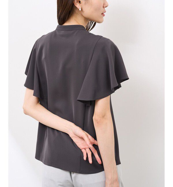 Rope&rsquo;Picnic「【防汚加工】ピンタックフレアスリーブブラウス/通勤対応」|シャツ・ブラウス|