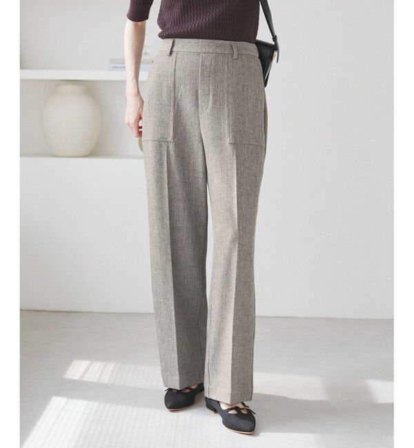 Rope&rsquo;Picnic「ベイカーワイドパンツ/通勤対応」|チノ|