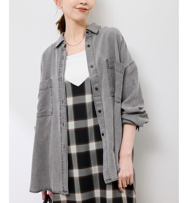 Rope&rsquo;Picnic「シャンブレーデニム調シャツ」|シャツ・ブラウス|