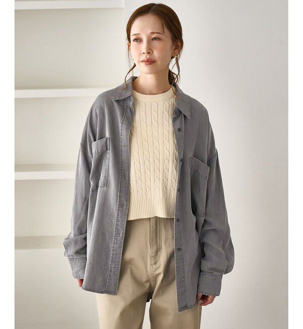 Rope&rsquo;Picnic「シャンブレーデニム調シャツ」|シャツ・ブラウス|