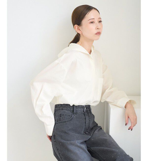 Rope&rsquo;Picnic「シャツフーディー」|シャツ・ブラウス|オフホワイト(15)