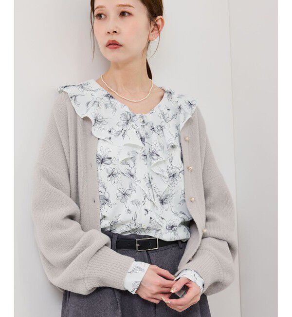 Rope&rsquo;Picnic「花柄ラッフルデザインブラウス」|シャツ・ブラウス|
