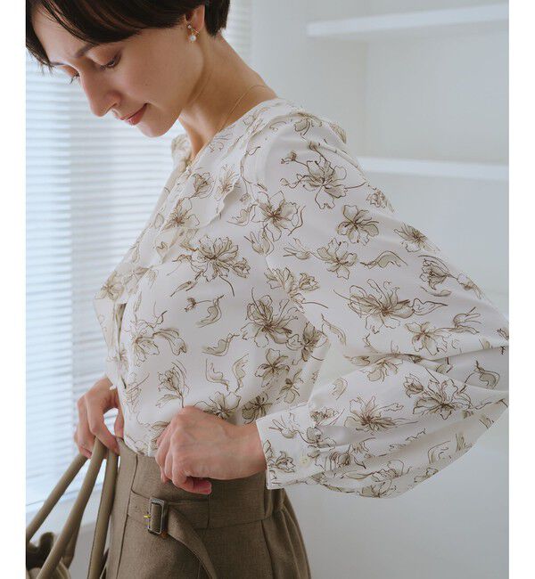 Rope&rsquo;Picnic「花柄ラッフルデザインブラウス」|シャツ・ブラウス|