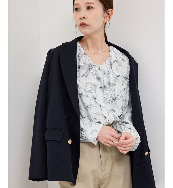 Rope&rsquo;Picnic「花柄ラッフルデザインブラウス」|シャツ・ブラウス|