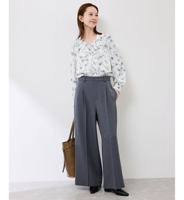 Rope&rsquo;Picnic「花柄ラッフルデザインブラウス」|シャツ・ブラウス|