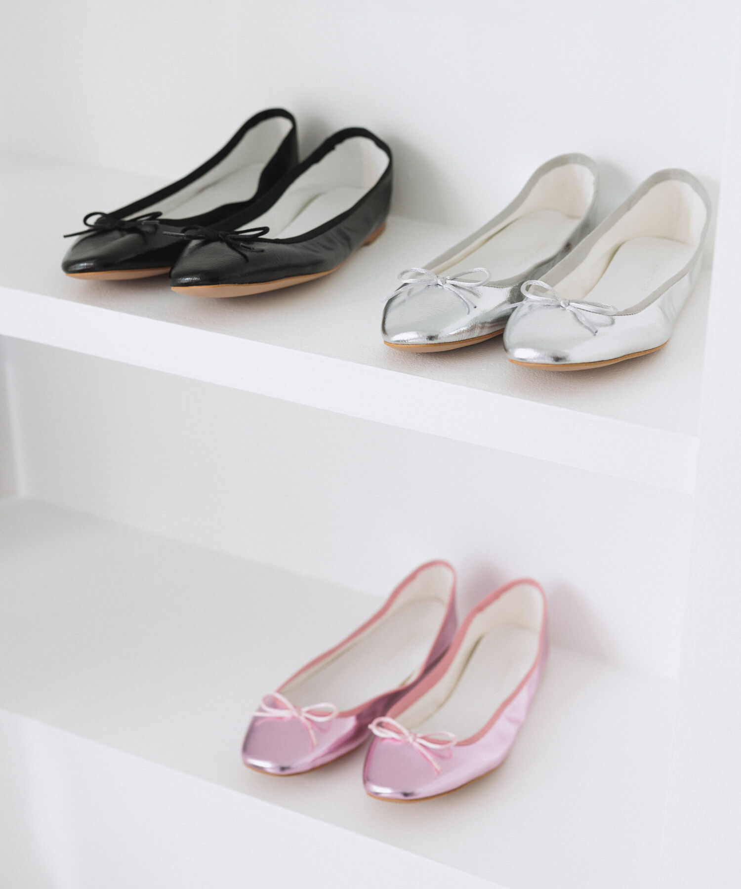 ADAM ET ROPE'「【サステナブル】メタリックバレエ」|バレエシューズ|