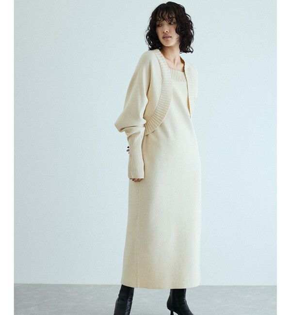 ADAM ET ROPE'「ボレロドッキングニットワンピース」|ワンピース|キナリ系(17)
