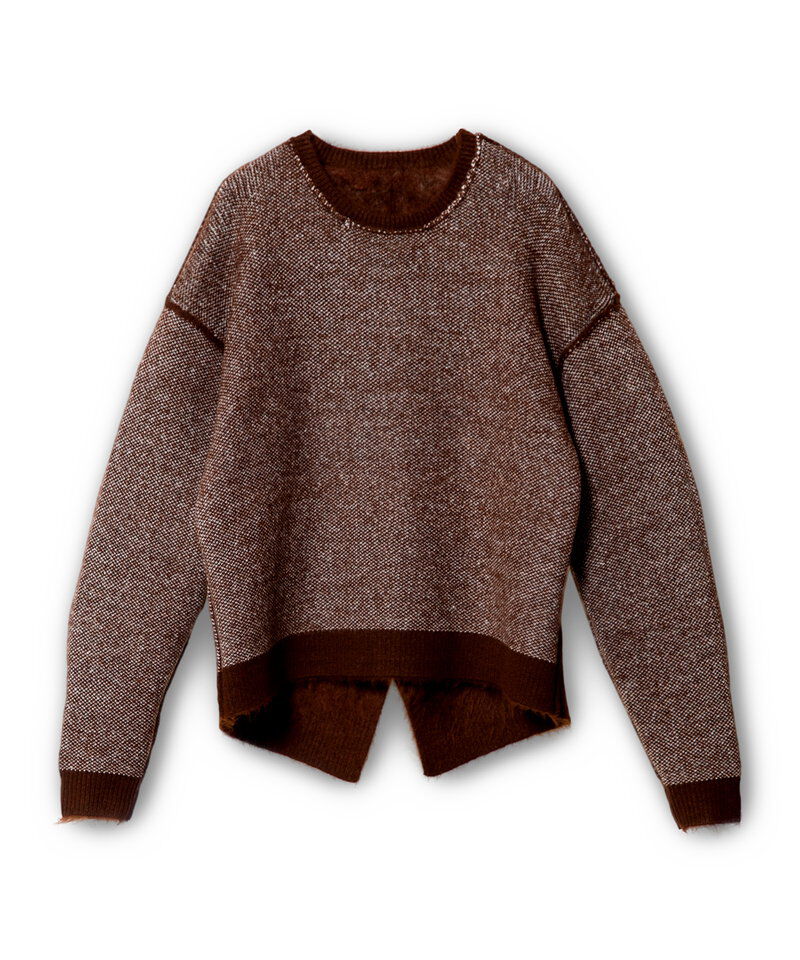  「リバーシブル起毛ニットプルオーバー」|ニット・セーター|