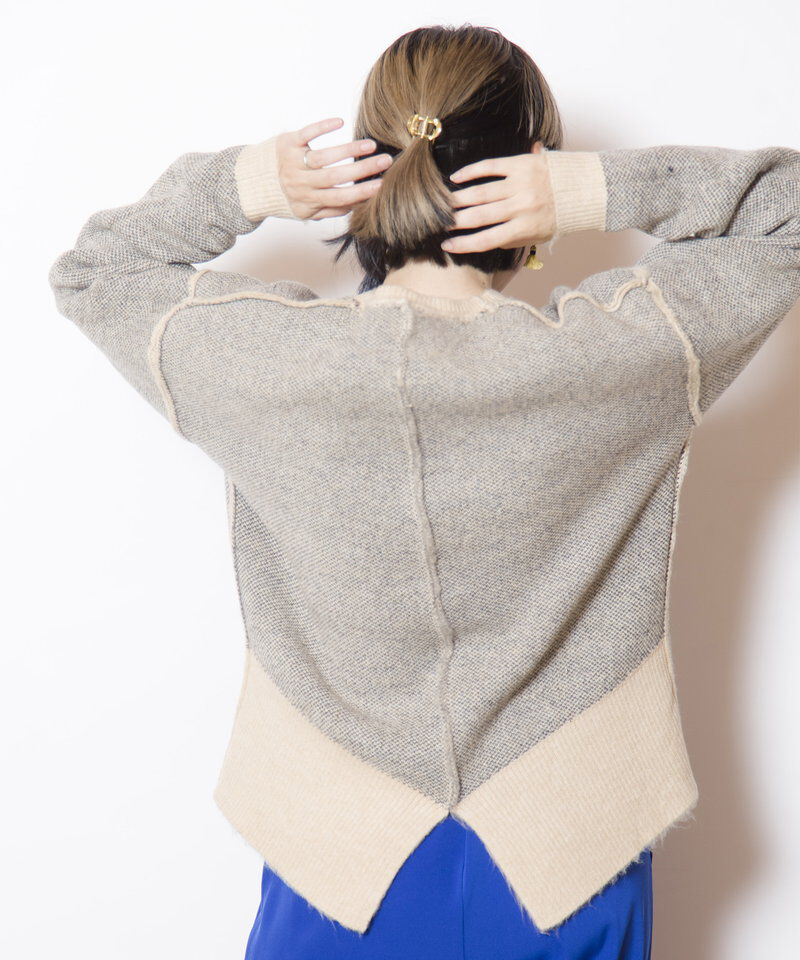  「リバーシブル起毛ニットプルオーバー」|ニット・セーター|