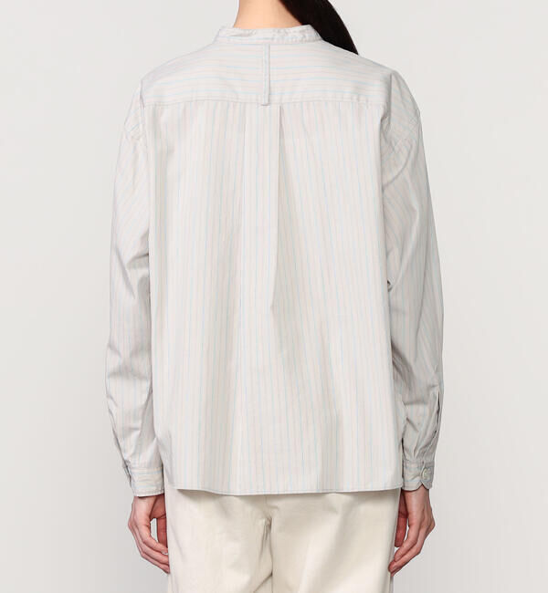 DANTON「DANTON | バンドカラー 長袖シャツ STRIPE WOMEN」|シャツ・ブラウス|