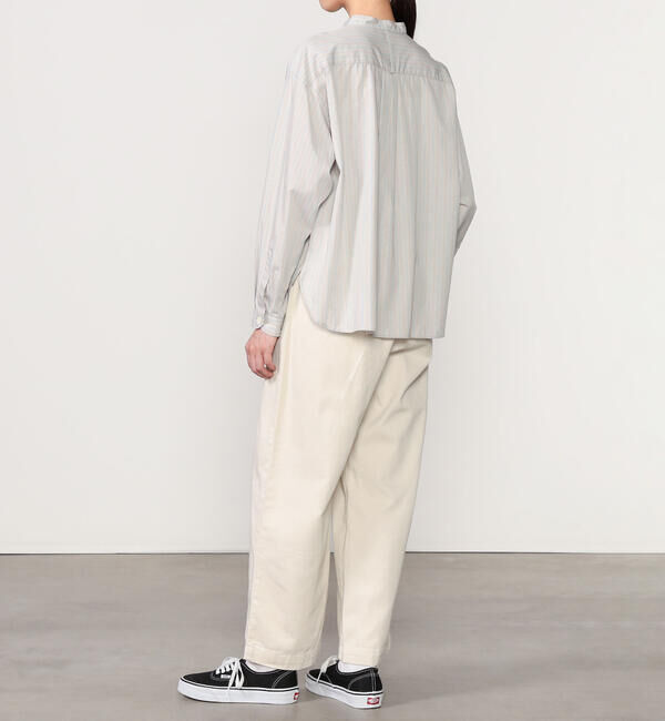 DANTON「DANTON | バンドカラー 長袖シャツ STRIPE WOMEN」|シャツ・ブラウス|