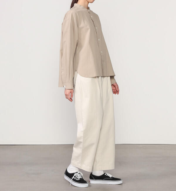 DANTON「DANTON | バンドカラー 長袖シャツ SOLID WOMEN」|シャツ・ブラウス|