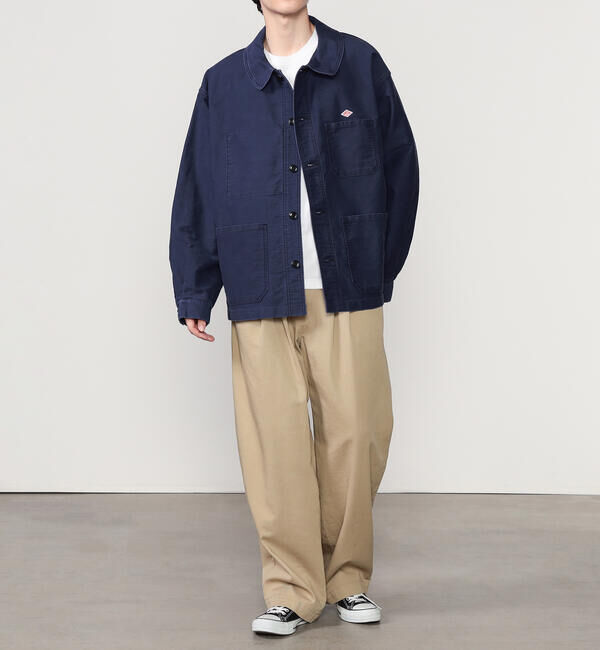 DANTON「DANTON | コットンモールスキン ワイドカバーオール MEN」|テーラードジャケット|