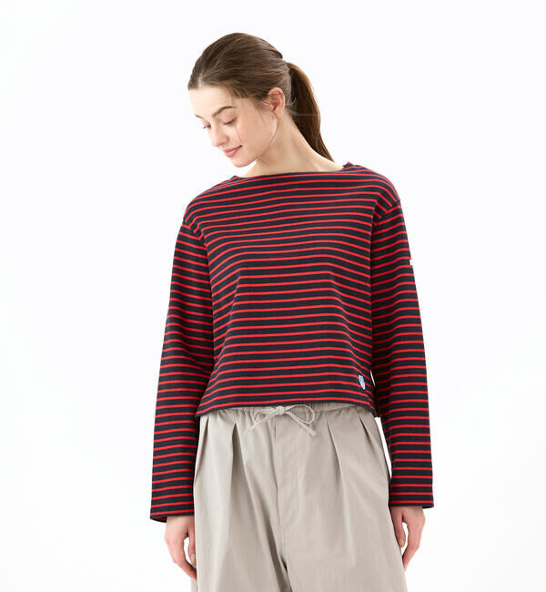 ORCIVAL「ORCIVAL | コットンロード クロップドTシャツ WOMEN」|Tシャツ・カットソー|RED系1