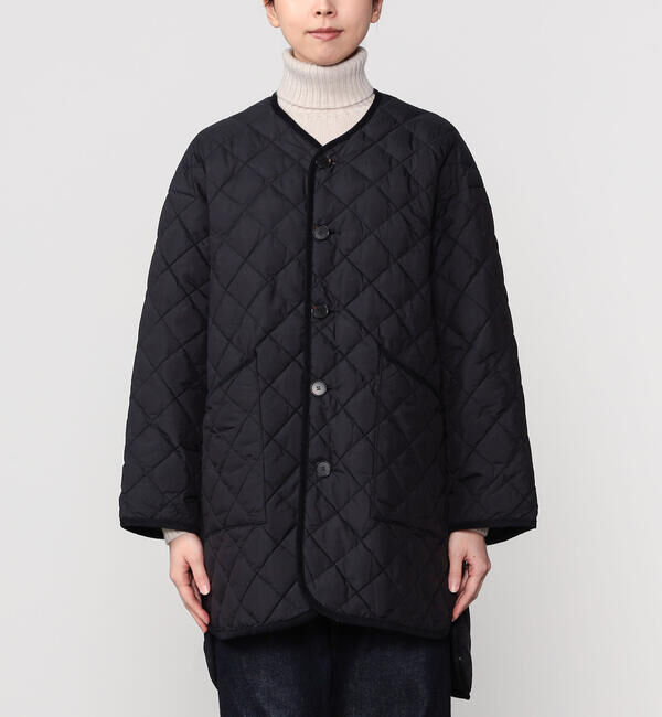 GYMPHLEX「Gymphlex | ナイロンタフタ キルトダウンカラーレスコート WOMEN」|ダウン|