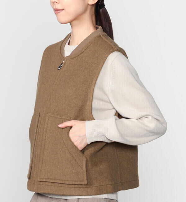  「UNFIL | 【LONDON TRADITION&times;UNFIL】ダブルフェイス ジップベスト WOMEN」|その他|