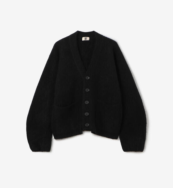 UNFIL「UNFIL | スーパーキッドモヘア Vネックカーディガン WOMEN」|ニット・セーター|BLACK