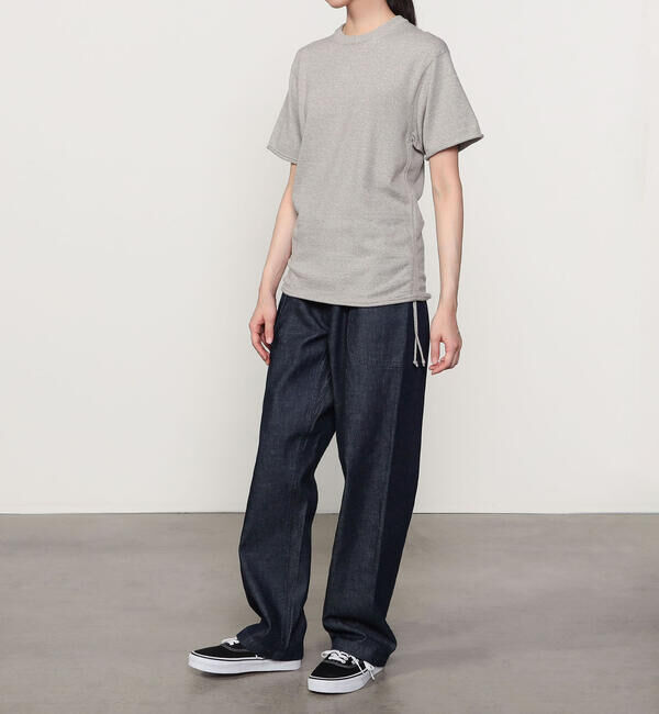 UNFIL「UNFIL | ブラッシュシルクコットン ギャザープルオーバー WOMEN」|Tシャツ・カットソー|