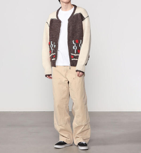  「orSlow | 〈別注〉 DOUBLE KNEE WORK PANTS BEIGE MEN」|チノ|