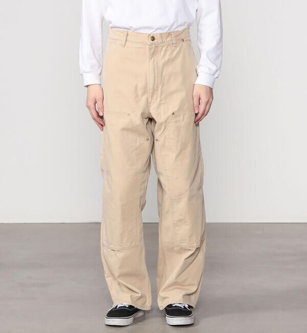  「orSlow | 〈別注〉 DOUBLE KNEE WORK PANTS BEIGE MEN」|チノ|