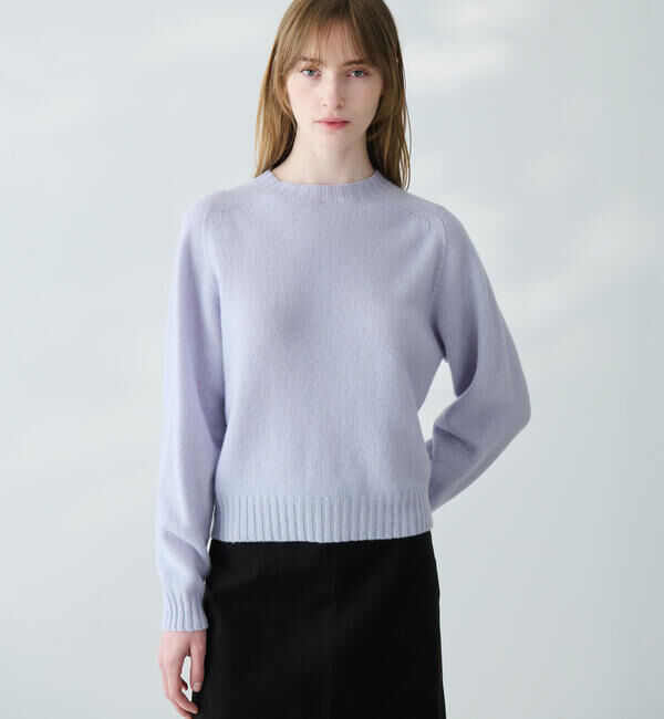 Morris & Sons「MORRIS & SONS | ジーロンラム クルーネックニット WOMEN」|ニット・セーター|LTBLUE