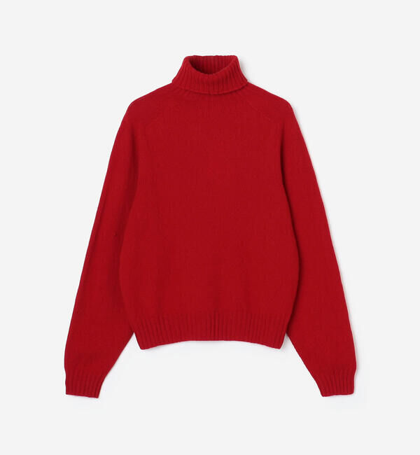 Morris & Sons「MORRIS & SONS | ジーロンラム タートルネックニット WOMEN」|ニット・セーター|RED