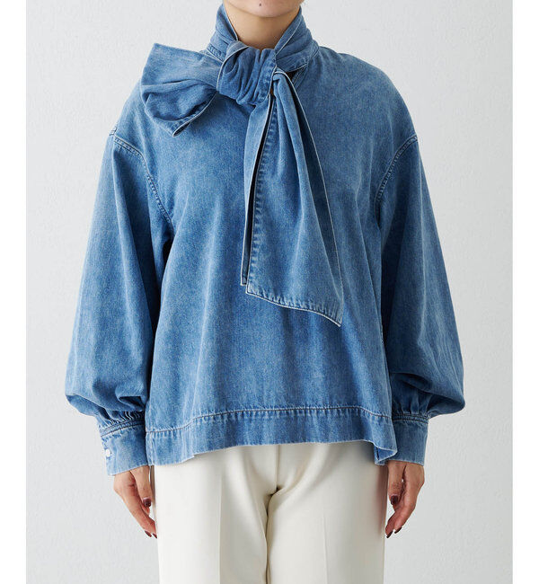  「DENIMボウブラウス」|シャツ・ブラウス|