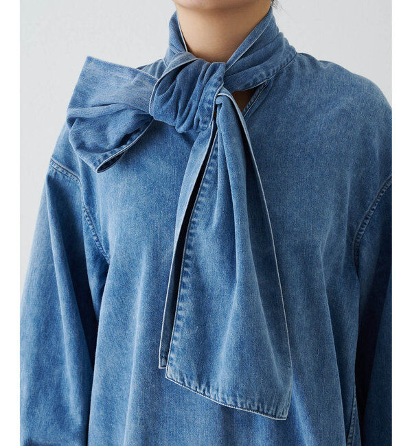  「DENIMボウブラウス」|シャツ・ブラウス|