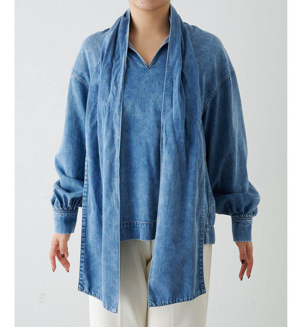  「DENIMボウブラウス」|シャツ・ブラウス|