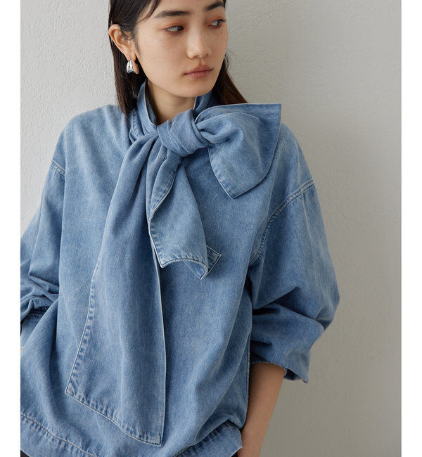  「DENIMボウブラウス」|シャツ・ブラウス|