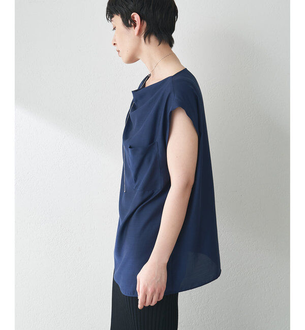  「サテンワッシャーノースリーブブラウス」|シャツ・ブラウス|