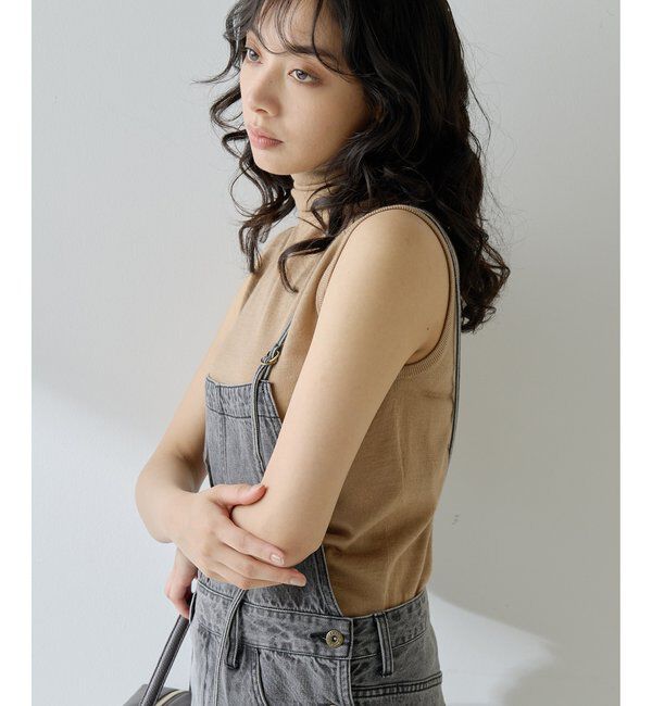  「コットンヘンプデニムオールインワン」|ワンピース|