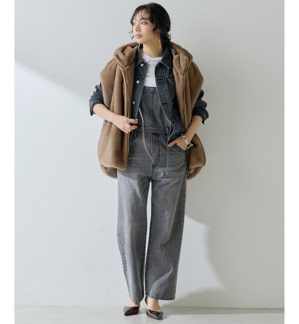  「コットンヘンプデニムオールインワン」|ワンピース|