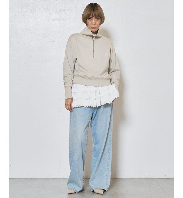  「ハーフジップロゴ裏毛プルオーバー」|Tシャツ・カットソー|