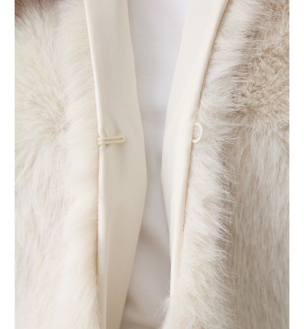 THE PAUSE「【THE PAUSE】フェイクファークルーネックジレ」|ベスト・ジレ|