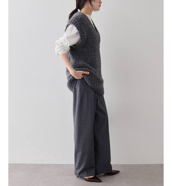  「ハンドニットVプルオーバー」|ニット・セーター|