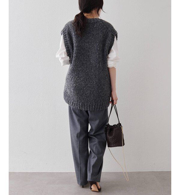  「ハンドニットVプルオーバー」|ニット・セーター|