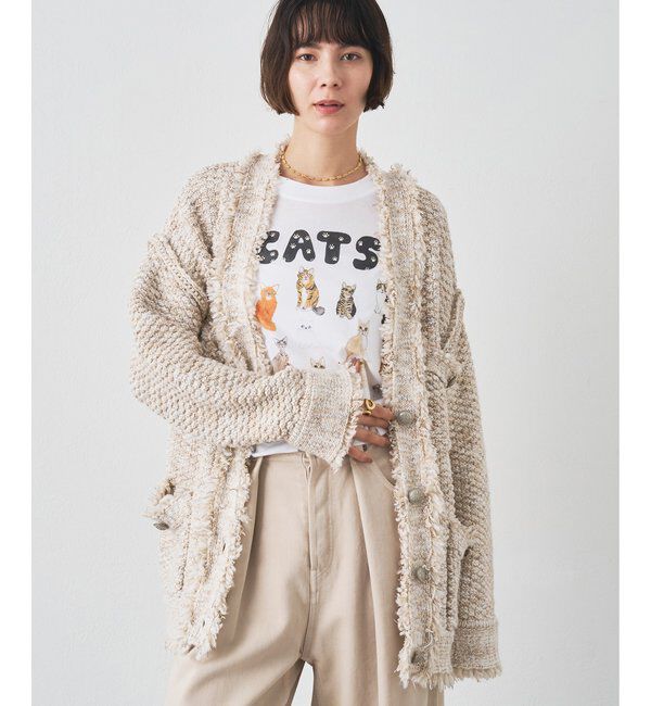  「ミックスヤーンニットツイードジャケット」|その他|